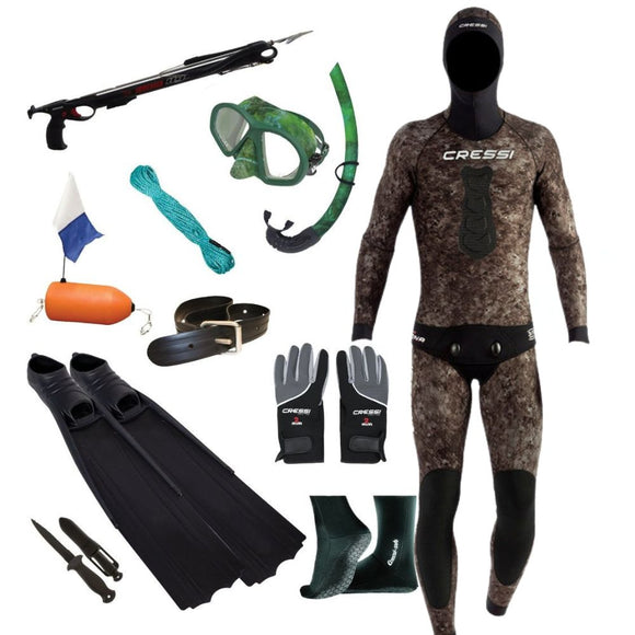 Cressi Tracina  and Immersed Spearfishing Package