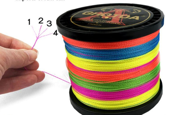 120Lb Multicolored Fishing Braid 500 Metre Fishing Braid