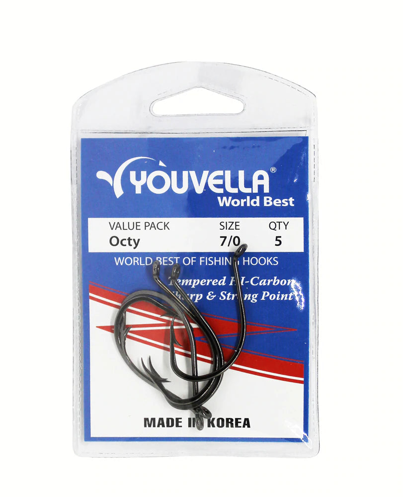 Youvella Octy Hooks 7/0 (5 per pack) – NZ Diver