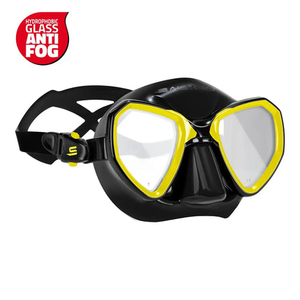 Mask MORPHEUS Anti Fog Silicone BLACK - BLACK/YELLOW