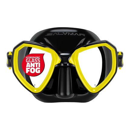 Mask MORPHEUS Anti Fog Silicone BLACK - BLACK/YELLOW