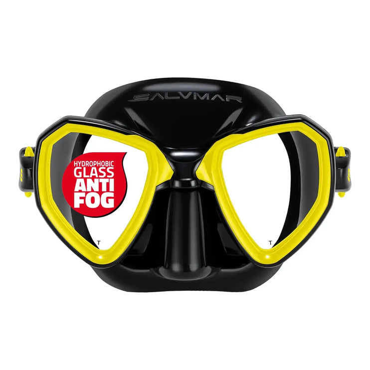 Mask MORPHEUS Anti Fog Silicone BLACK - BLACK/YELLOW