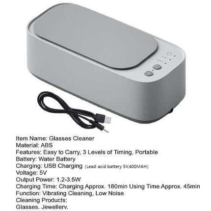 Rechargeable Portable Ultrasonic Cleaner for Jewelry and Coins