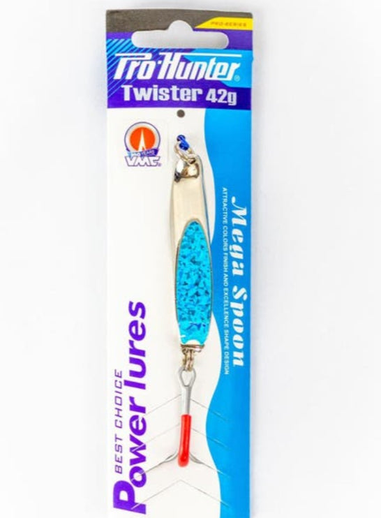 Mega Lure  Twister 42g - Silver/Blue  Pro Hunter