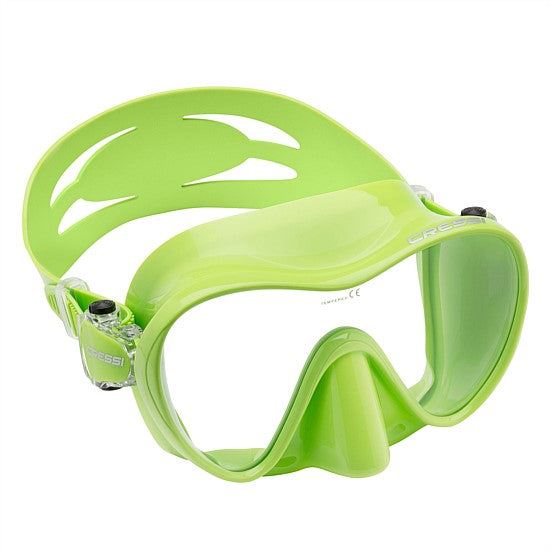 Cressi F1 High-Grade Silicone Frameless Dive Mask - Lime