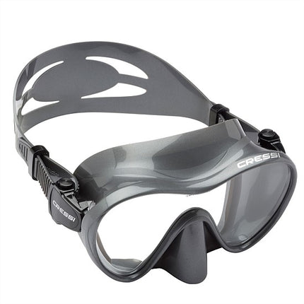 Cressi F1 High-Grade Silicone Frameless Dive Mask - Silver