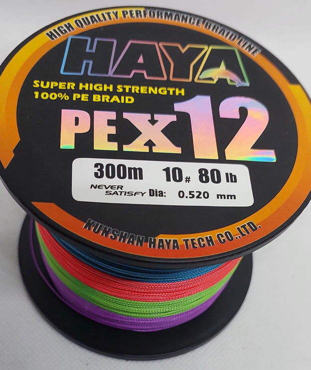 Premium x12 Strand  Low Memory Braid Fishing Line - 300M Multi