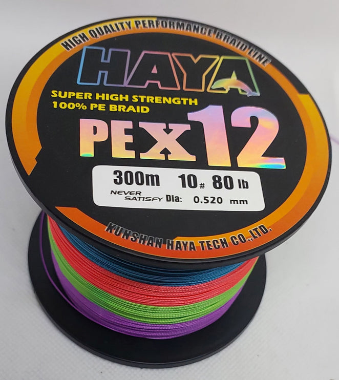 Premium x12 Strand  Low Memory Braid Fishing Line - 300M Multi