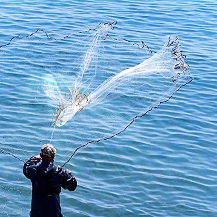 6ft Fishing Casting Net with Sinkers Weights