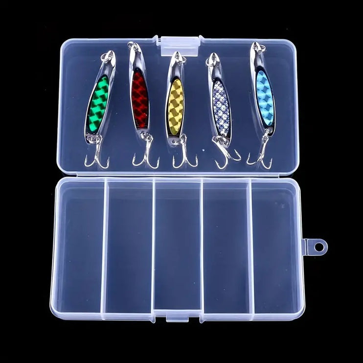 5 Fishing Lures With Mini Tackle Box