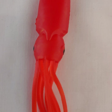 Red 12.5cm Lumo Coloured Fishing Octopus Skirts  (Pkt of 3)