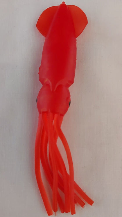 Red 12.5cm Lumo Coloured Fishing Octopus Skirts  (Pkt of 3)