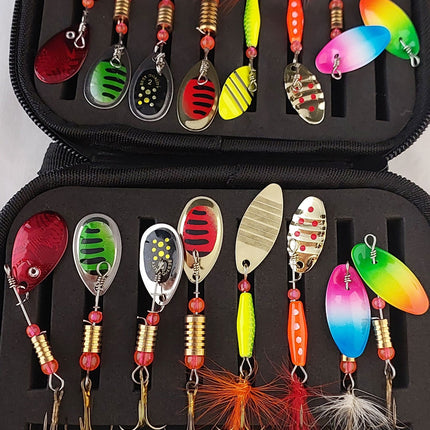 16pc Freshwater Feathered Lure Set  in EVA Carry Case