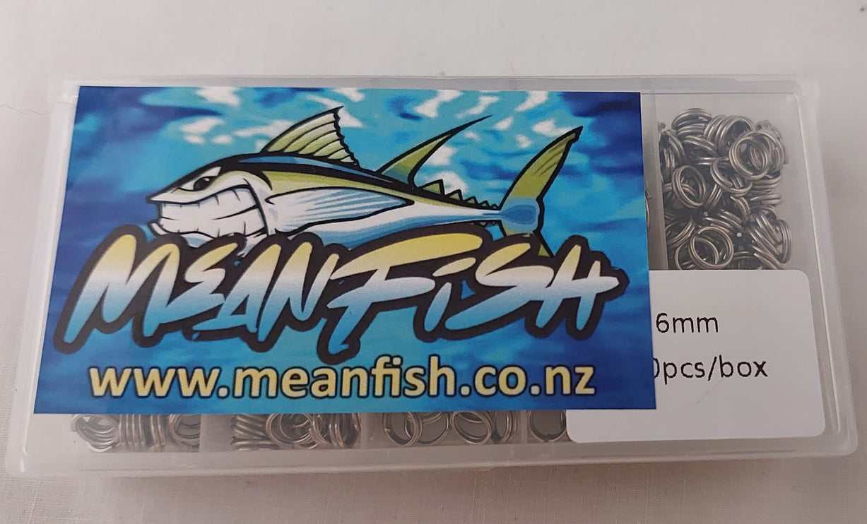 6mm Split Rings Value Pack of 500 - MeanFish