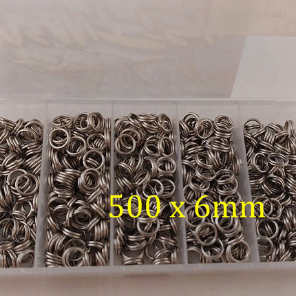 6mm Split Rings Value Pack of 500 - MeanFish