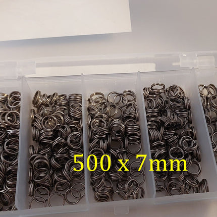 7mm Split Rings Value Pack of 500 - MeanFish