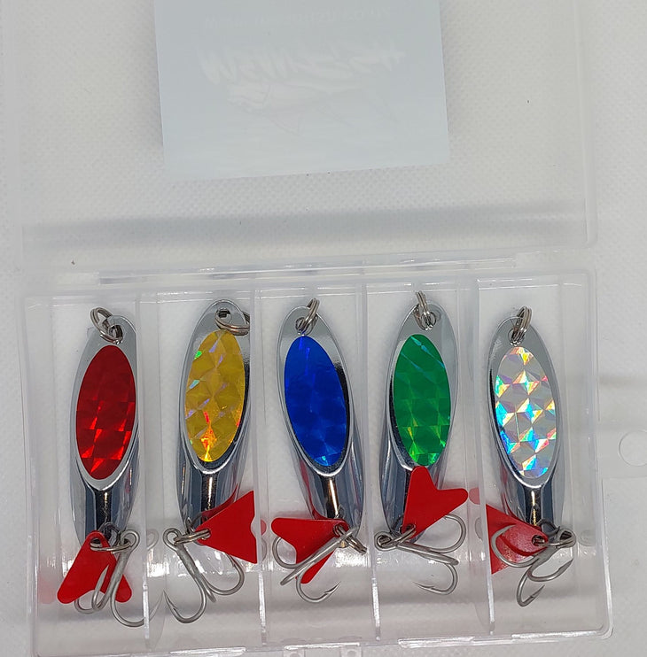 Premium Kahawai Lures 5 x 21 Grams  with Tackle  Box