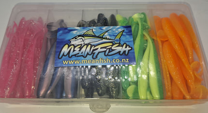 Meanfish 7cm Soft Bait – Value Pack of 100 + FREE Tackle Box