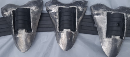 3 x 1.1kg Megalodon Tooth Dive Weights with 1.3m Rubber Belt