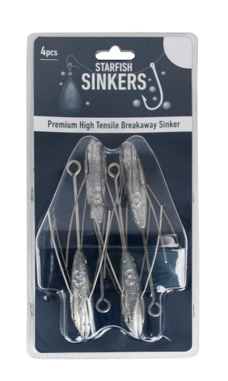 Starfish High Tensile Breakaway Sinker Pack Qty 4