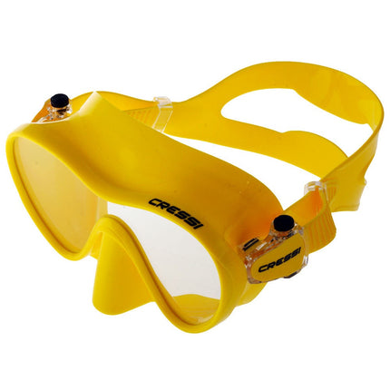 Cressi F1 High-Grade Silicone Frameless Dive Mask - Yellow