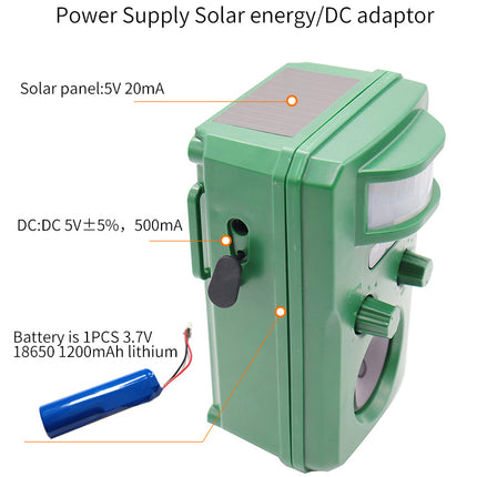 Cat and Bird Repeller Ultrasonic Outdoor / Solar Powered
