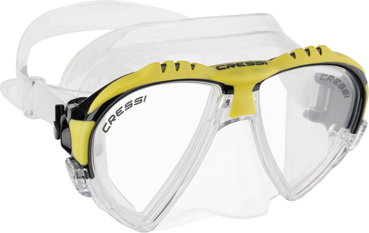 Cressi Adult Matrix & Gamma Mask & Snorkel Set – Clear/Yellow