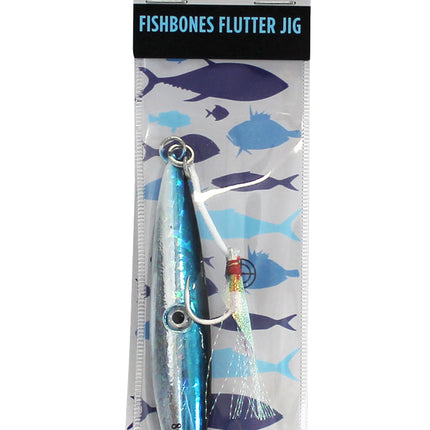 Ocean Assassin Fishbones Flutter Jig - Blue