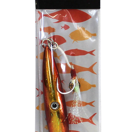 Ocean Assassin Fishbones Flutter Jig - Orange