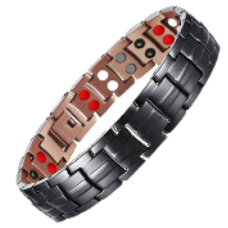 Black Copper Double Row Bio Elements Energy Germanium Bracelet