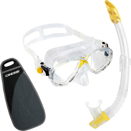 Cressi Marea Snorkel Mask + Gamma Set Clear/Yellow