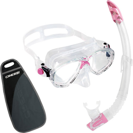 Cressi Marea Snorkel Mask + Gamma Set Clear/Pink