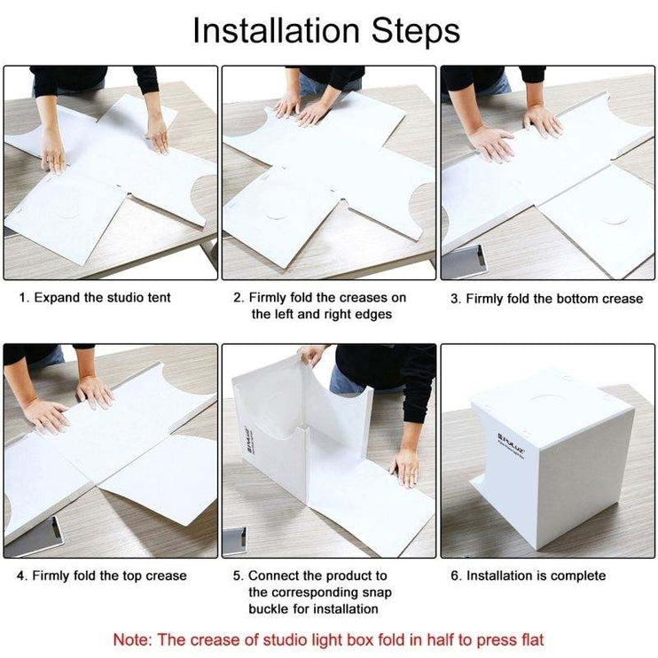 Mini 550LM Photo Lighting Studio - 6 Backdrops