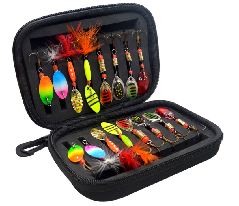 16pc Freshwater Feathered Lure Set  in EVA Carry Case