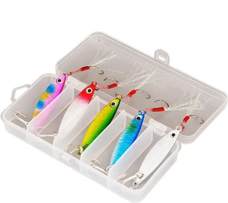 5pc Tackle Pack 15gm lures for Trout Salmon Kahawai