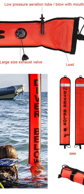 Dive Safety 120cm Surface Marker Buoy Orange