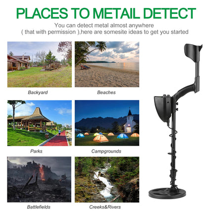 Professional Metal Detector For Treasure Searching # Green