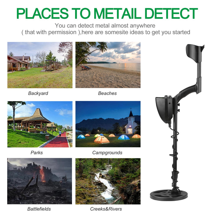 Professional Metal Detector For Treasure Searching # Green