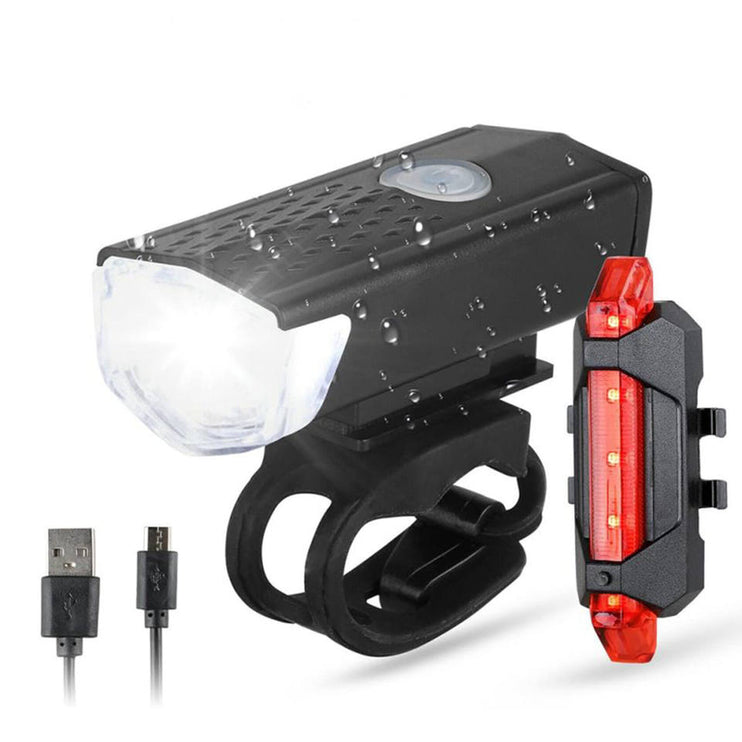 Rechargeable Bike Light Set - Front and Rear