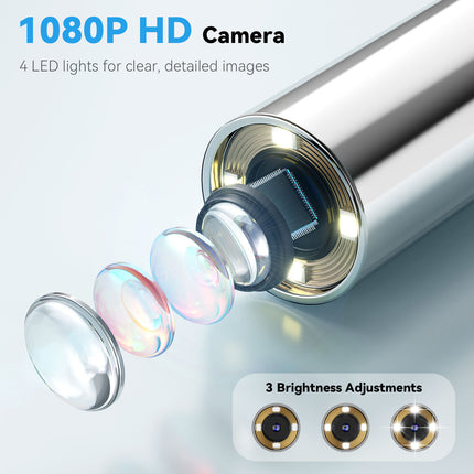 Electric Ear Cleaner with 1080P Camera – IP67 Otoscope with Screen, USB Rechargeable Ear Wax Removal Tool