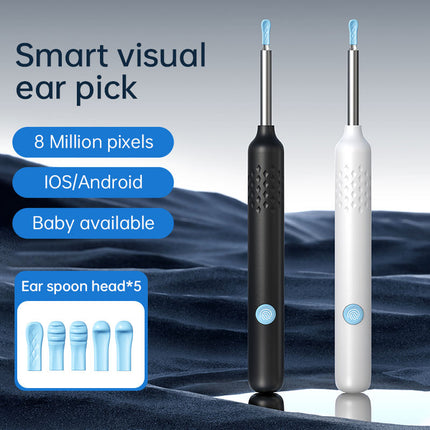 Pro WiFi Ear Wax Removal Endoscope 8MP Camera Smart Ear Cleaner IP67