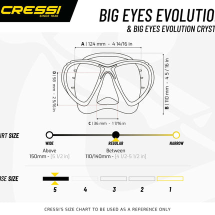 Cressi Big Eyes Evolution Crystal Mask