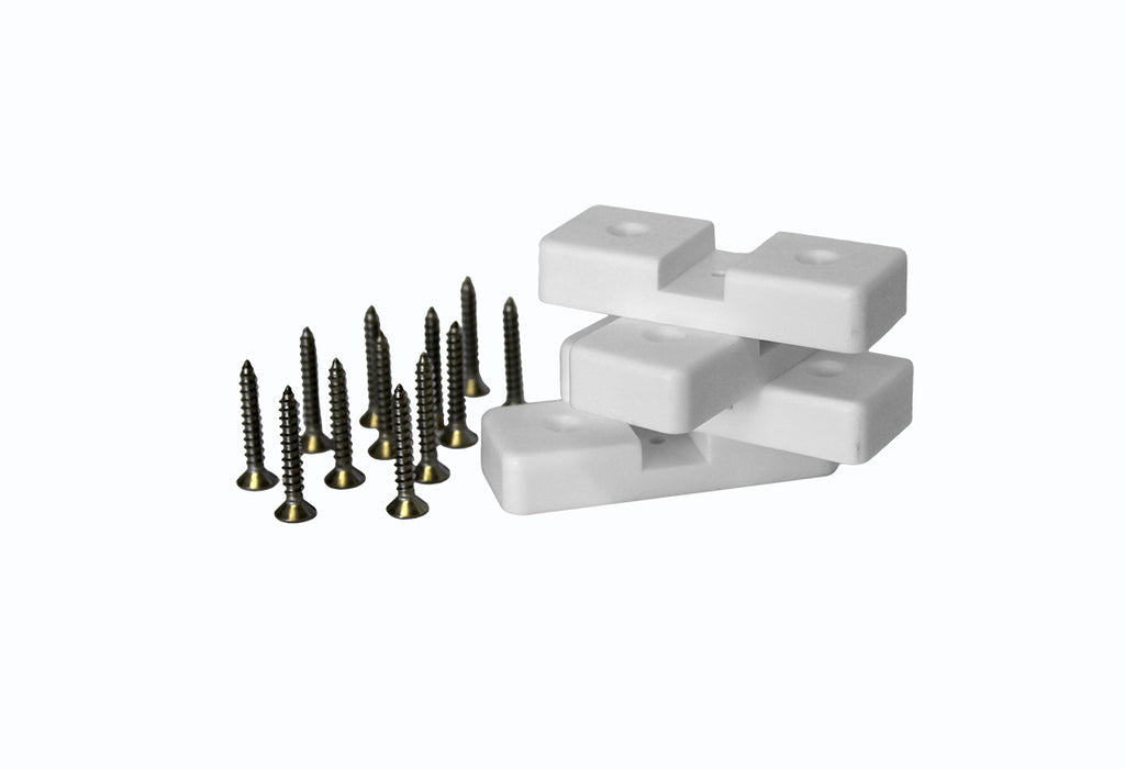 6 Rod Holder Rack - White