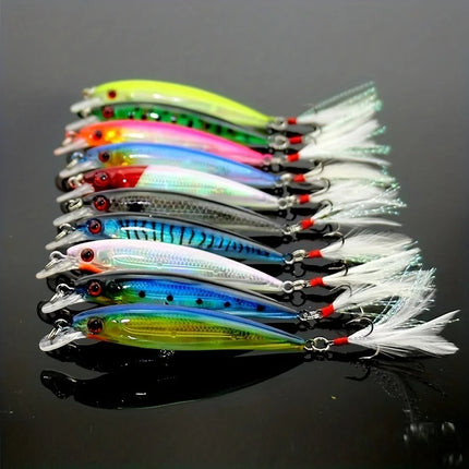 10pcs Minnow Fishing Lures  9cm / 7 grams