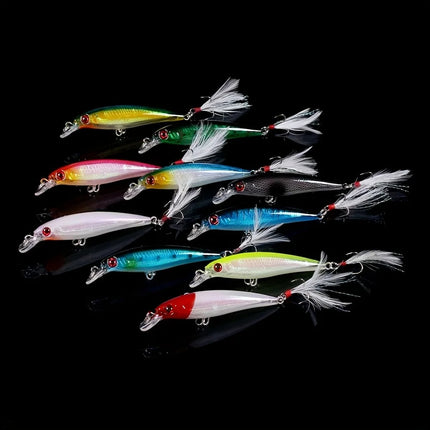 10pcs Minnow Fishing Lures  9cm / 7 grams