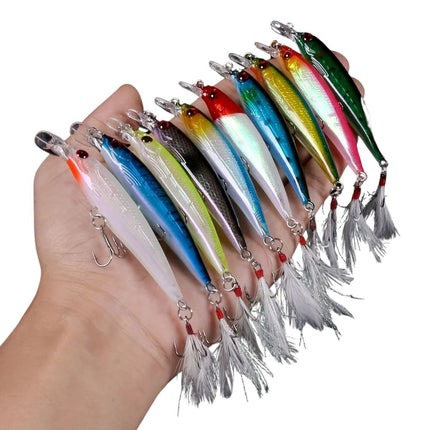 10pcs Minnow Fishing Lures  9cm / 7 grams