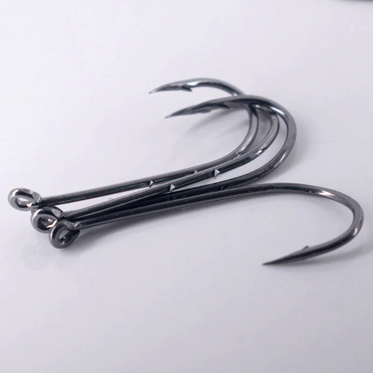 50pcs Double-backed 6/0  High Carbon Fishing Hooks