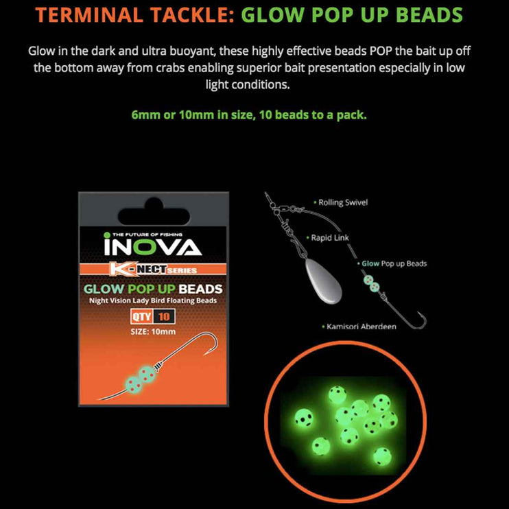 INOVA Glow Pop Up Beads – Surfcasting Fishing Beads NZ