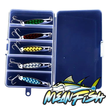 5 Fishing Lures With Mini Tackle Box