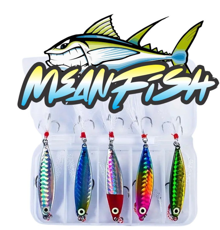 5 x 20 gram Lures with Tackle Box for Trout Salmon Kahawai